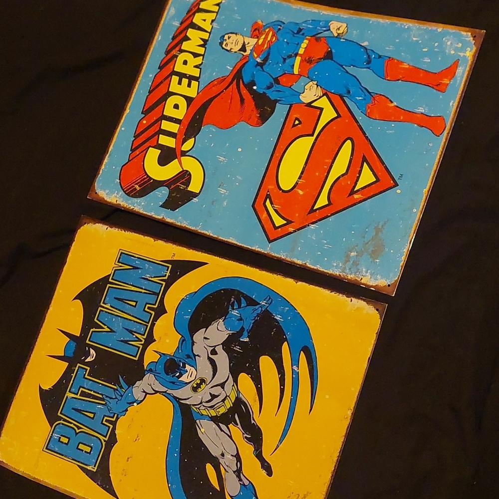 Metal Super Hero Signs
